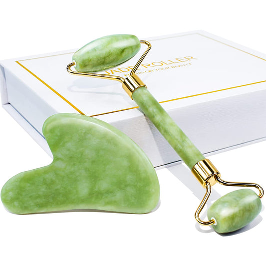 The Five-Minute Reset (Gua sha facial roller set)